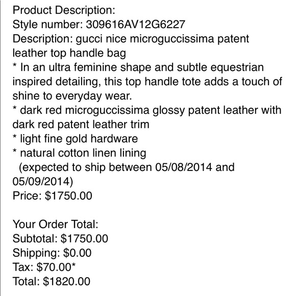 Authentic Gucci Nice Red Patent Leather Bag - Picture 8 of 8